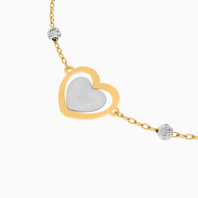 Miss L' by L'azurde Heart Chain Bracelet in 18K Gold - Image 3